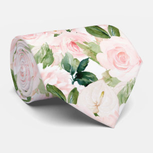 PixDezines H2 Blush Anthurien Rosen Pfingstrosen Krawatte