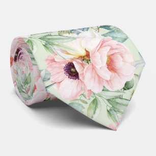 PixDezines H2 Blush Peonies Anemonies Eukalyptus Krawatte