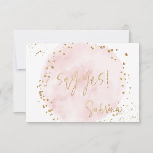 PixDezines H2 Blush Pink Gold Bat Mitzvah UAWG Inv Einladung