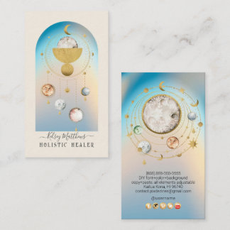 PixDezines H2 Celestial Works Imitate Gold Visitenkarte