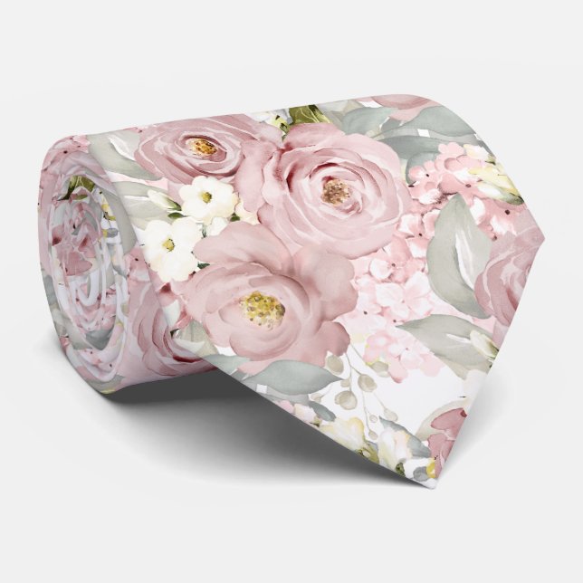 PixDezines H2 Cream Dusty Roses DIY Backgrnd Krawatte (Gerollt)