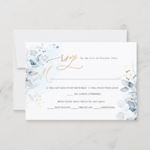 PixDezines H2 Dusty Blue Eucalyptus RSVP mit Essen Karte
