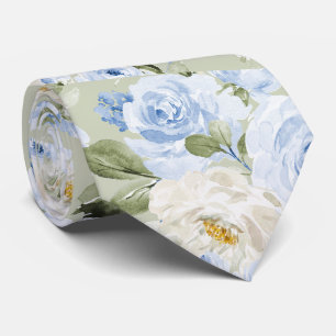 PixDezines H2 Dusty Blue Rose Krawatte