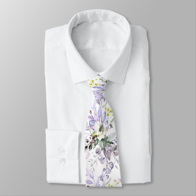 PixDezines H2 Dusty Lila Gum Foliage Krawatte (Gebunden)