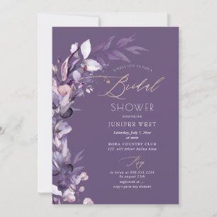 PixDezines H2 Dusty Purple Eucalyptus-Einladung Einladung