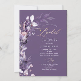 PixDezines H2 Dusty Purple Eucalyptus Invitation