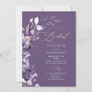 PixDezines H2 Dusty Purple Eucalyptus Invitation