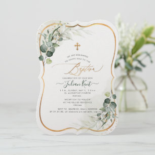 PixDezines H2 Eukalyptus Taufe Einladung