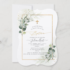 PixDezines H2 Eukalyptus Taufe Einladung