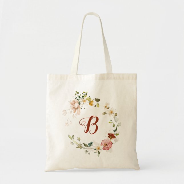 PixDezines H2 Fall Garden Blume Brautparty Tragetasche (Vorne)