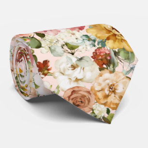 PixDezines H2 Fall Garden Blume Neck Tie Krawatte
