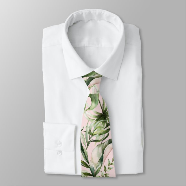 PixDezines H2 Lush Tropical Foliage DIY Hintergrun Krawatte (Gebunden)