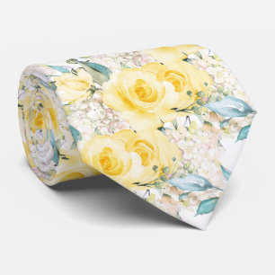 PixDezines H2 Sommer Gelbe Rosen Crm Hortensie Krawatte