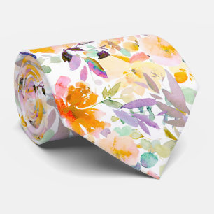 PixDezines H2 Sommerblumen Helle Farbtöne Krawatte
