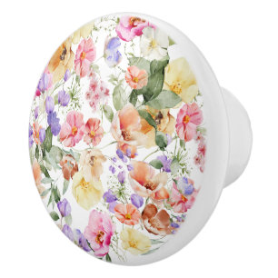 PixDezines H2 Sommergarten Blumen DIY Farbe Keramikknauf