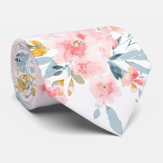 PixDezines H2 Spring Flowers Blush n Blue Krawatte