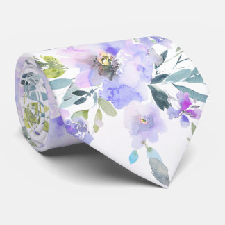 PixDezines H2 Spring Flowers Dusty Purple Roses Krawatte