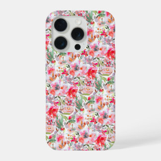 PixDezines H2 Summer Flowers Bright Hues iPhone 15 Pro Hülle