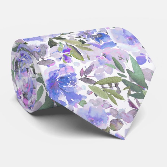 PixDezines H2 Summer Flowers Bright Hues Krawatte (Gerollt)