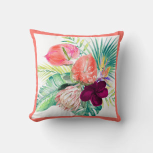 PixDezines H2Tropical Paradise Blume Farbtöne Kissen