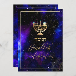 PixDezines Hanukkah Celebration, Fun Script Schrif Einladung