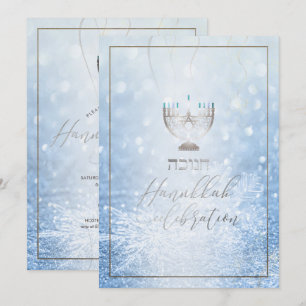 PixDezines Hanukkah Celebration, Fun Script Schrif Einladung