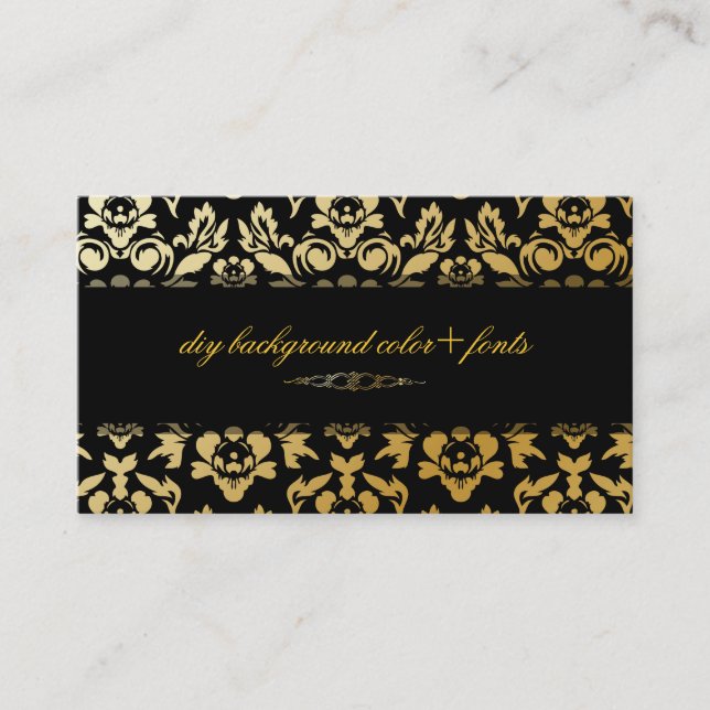 PixDezines Haute Coutour Damask/DIY Hintergrund Visitenkarte (Vorderseite)