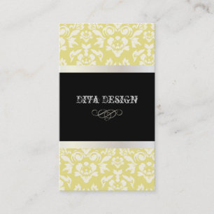 PixDezines Haute Coutour Damask, Imitate Pearl Visitenkarte