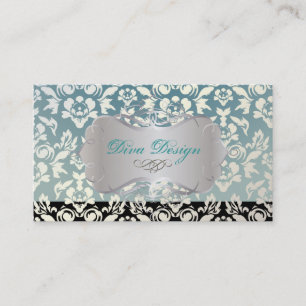 PixDezines Haute Coutour Damask, Imitate Pearl Visitenkarte
