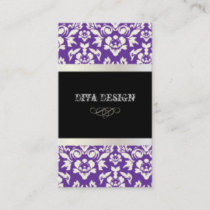 PixDezines Haute Coutour Damask, Imitate Pearl Visitenkarte