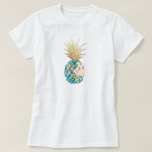 PixDezines Hawaii, Aloha Aquamarine Ananas/Imitate T-Shirt