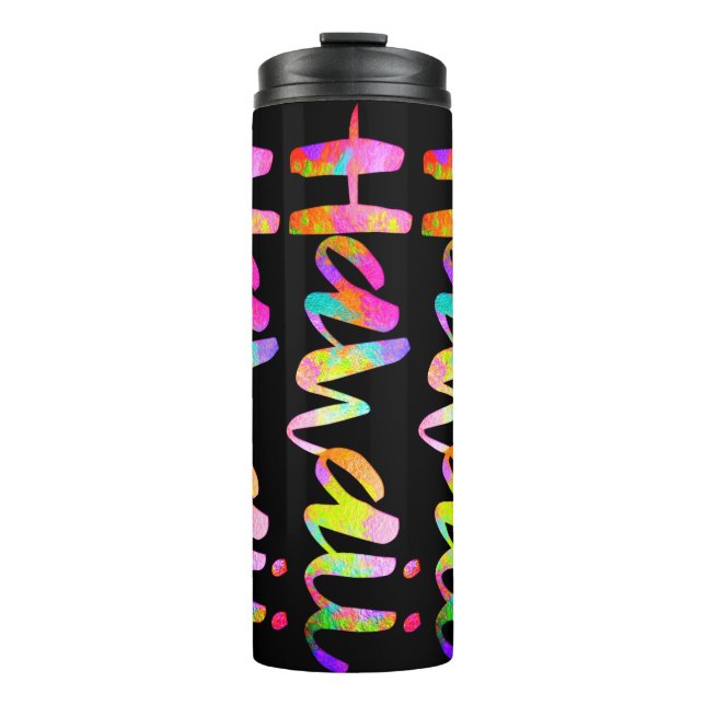 PixDezines HAWAII LAVA RAINBOW/DIY Hintergrund Thermosbecher (Vorderseite)