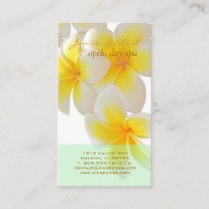 PixDezines Hawaii Plumeria/DIY Schriftart+Farbe Visitenkarte