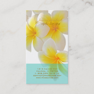 PixDezines Hawaii Plumeria Visitenkarte