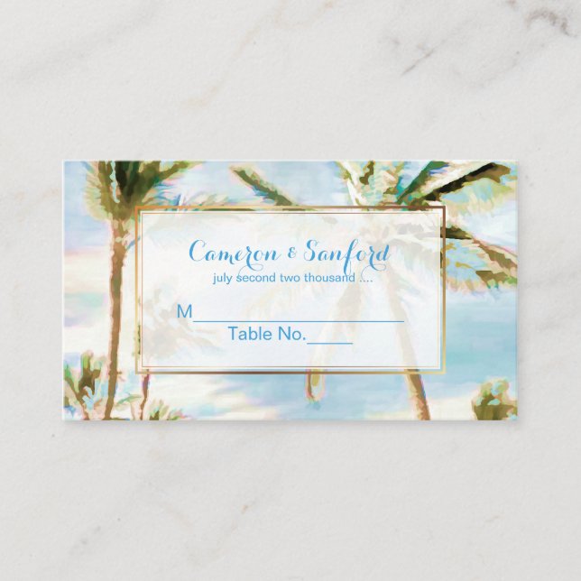 PixDezines Hawaiian Beach/Escort Cartes (Devant)