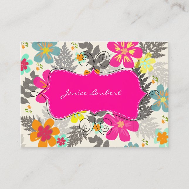 PixDezines Hawaiian Dschungel/DIY Hintergrundfarbe Visitenkarte (Vorderseite)