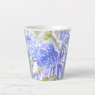 PixDezines Hawaiianischer Dschungel Kornblumenblau Milchtasse