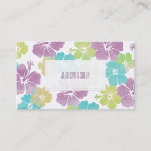 PixDezines Hibiskus/DIY Hintergrundfarbe Visitenkarte