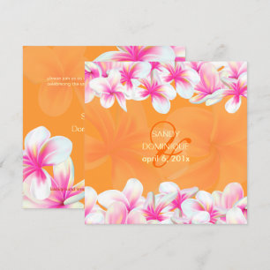 PixDezines-Hintergrundfarbe (heiß rosa Plumeria/DI Einladung