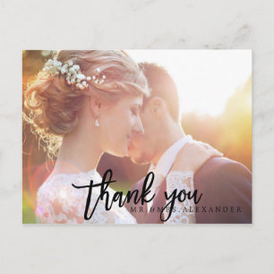 PixDezines Hochzeit Danke/Moderne Schrift Postkarte