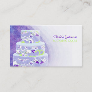 PixDezines Hochzeitskuchen/Aquarellkuchen Visitenkarte