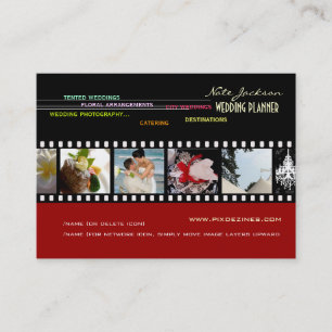 PixDezines Hochzeitsplaner/diy Farben+Schriftarten Visitenkarte