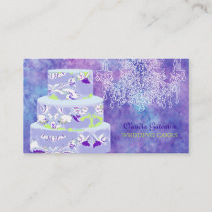 PixDezines Hochzeitstorte-/Aquarellaffekte Visitenkarte
