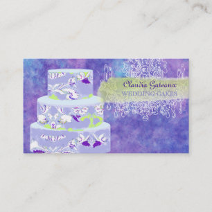 PixDezines Hochzeitstorte-/Aquarellaffekte Visitenkarte