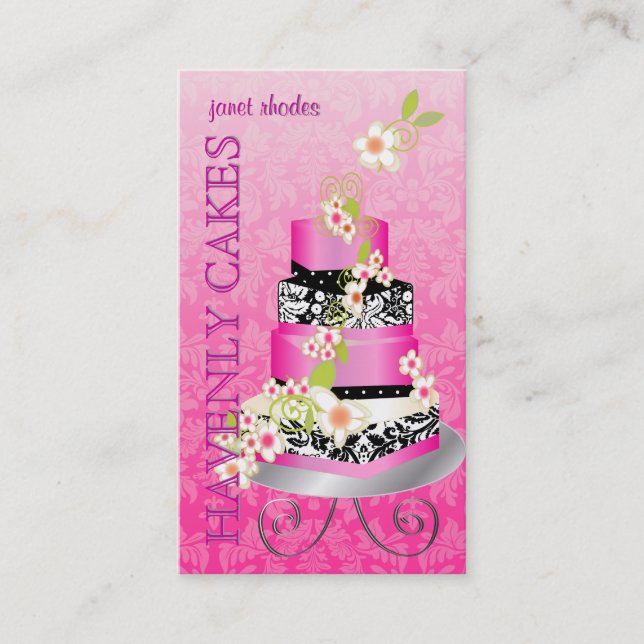 PixDezines Hochzeitstorte/Bäckerei/Konditorei Visitenkarte (Vorderseite)