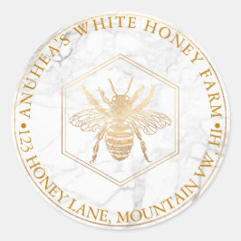 PixDezines Honigwabengewächse, Bienenzucht Runder Aufkleber