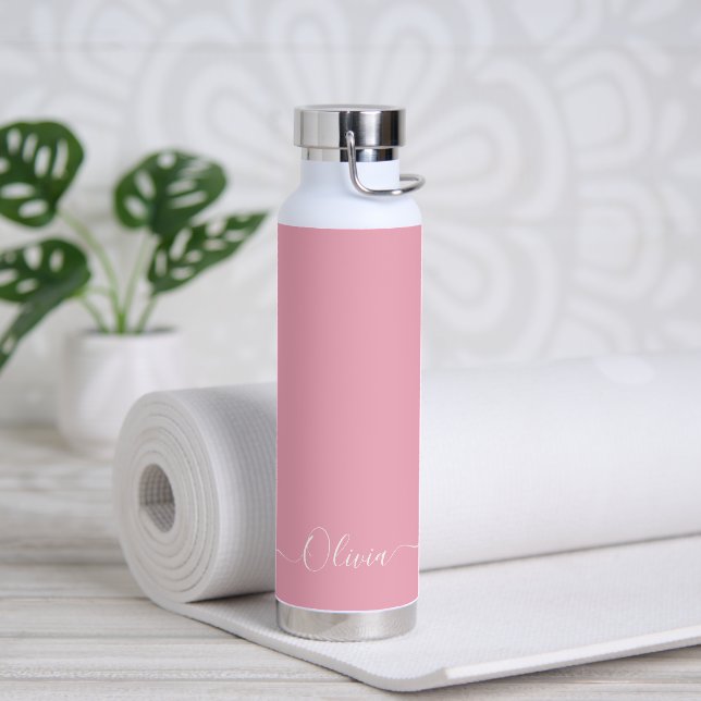 PixDezines Hübsch Pink DIY Farbe anpassen Trinkflasche (Yoga)