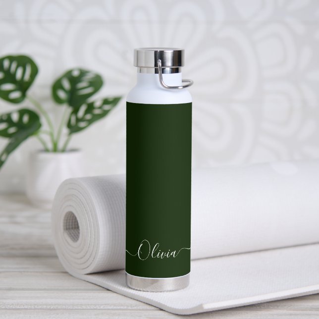 PixDezines Hunter Green DIY Farbwasserflasche Trinkflasche (Yoga)