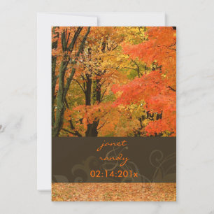 PixDezines im Wald, Hochzeiten im Herbst/DIY-Veran Einladung