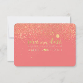 PixDezines-Imitat Gold/Rett-Datum/DIY-Farbe Save The Date